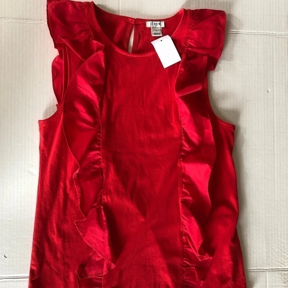 JCREW Ruffle Tank - Picture 4 of 10